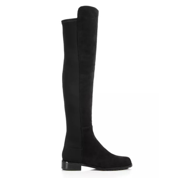 Stuart Weitzman 5050 Over The Knee Tall Boots Black Suede/Gaberdine Size 5 NWOB - Picture 8 of 16